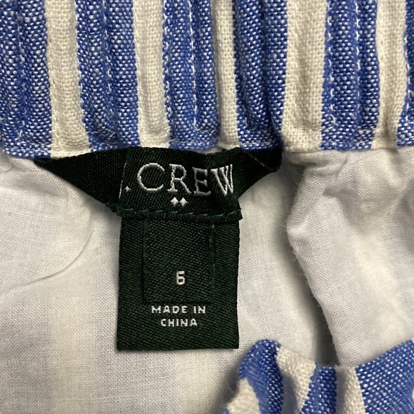 J. Crew Striped Linen Cotton Blend Skirt with Pockets Size 6 - Picture 4 of 6